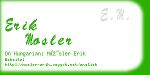 erik mosler business card